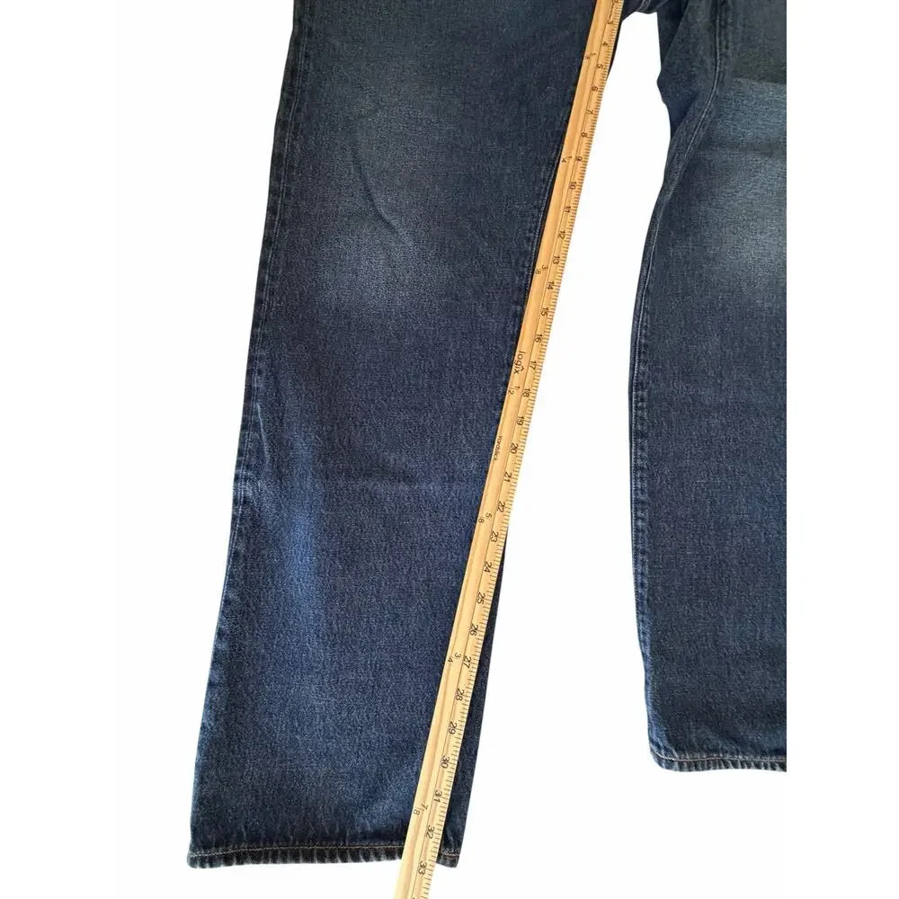 Flint and Tinder Selvedge Straight Fit Jeans Dark Wash Made in USA 38x34 Utility